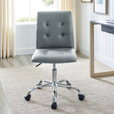 Prim Armless Mid Back Office Chair Gray EEI-1533-GRY