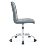 Prim Armless Mid Back Office Chair Gray EEI-1533-GRY