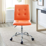 Prim Armless Mid Back Office Chair Orange EEI-1533-ORA