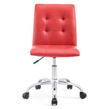Prim Armless Mid Back Office Chair Red EEI-1533-RED