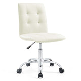 Prim Armless Mid Back Office Chair White EEI-1533-WHI