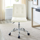 Prim Armless Mid Back Office Chair White EEI-1533-WHI