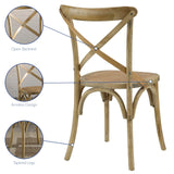 Gear Dining Side Chair Natural EEI-1541-NAT