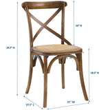 Gear Dining Side Chair Walnut EEI-1541-WAL