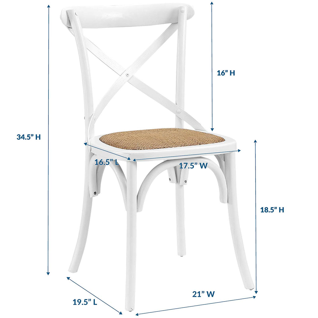 Gear Dining Side Chair White EEI-1541-WHI