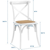 Gear Dining Side Chair White EEI-1541-WHI