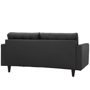 Empress Bonded Leather Loveseat Black EEI-1546-BLK