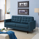 Empress Upholstered Fabric Loveseat Azure EEI-1547-AZU