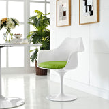 Modway Furniture Lippa Dining Vinyl Armchair Green 23.5 x 27 x 33.5