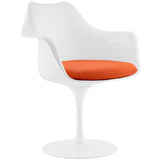 Modway Furniture Lippa Dining Vinyl Armchair Orange 23.5 x 27 x 33.5