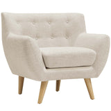 Remark Upholstered Fabric Armchair Beige EEI-1631-BEI