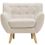 Remark Upholstered Fabric Armchair Beige EEI-1631-BEI