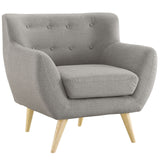 Remark Upholstered Fabric Armchair Light Gray EEI-1631-LGR