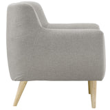Remark Upholstered Fabric Armchair Light Gray EEI-1631-LGR