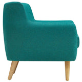 Remark Upholstered Fabric Armchair Teal EEI-1631-TEA