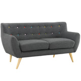 Remark Upholstered Fabric Loveseat Gray EEI-1632-GRY