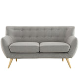 Remark Upholstered Fabric Loveseat Light Gray EEI-1632-LGR