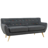 Remark Upholstered Fabric Sofa Gray EEI-1633-GRY