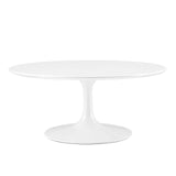 Modway Furniture Lippa 36" Round Wood Coffee Table White White EEI-1646-WHI