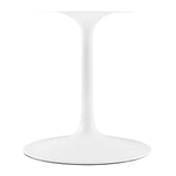 Modway Furniture Lippa 78" Oval Artificial Marble Dining Table White EEI-1659-WHI