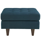 Empress Upholstered Fabric Ottoman Azure EEI-1667-AZU