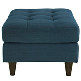 Empress Upholstered Fabric Ottoman Azure EEI-1667-AZU