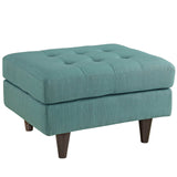 Empress Upholstered Fabric Ottoman Laguna EEI-1667-LAG