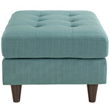 Empress Upholstered Fabric Ottoman Laguna EEI-1667-LAG