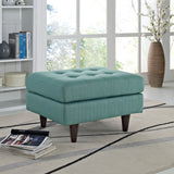 Empress Upholstered Fabric Ottoman Laguna EEI-1667-LAG