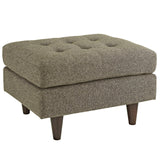 Empress Upholstered Fabric Ottoman Oatmeal EEI-1667-OAT