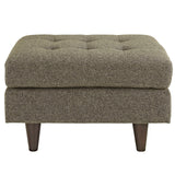 Empress Upholstered Fabric Ottoman Oatmeal EEI-1667-OAT