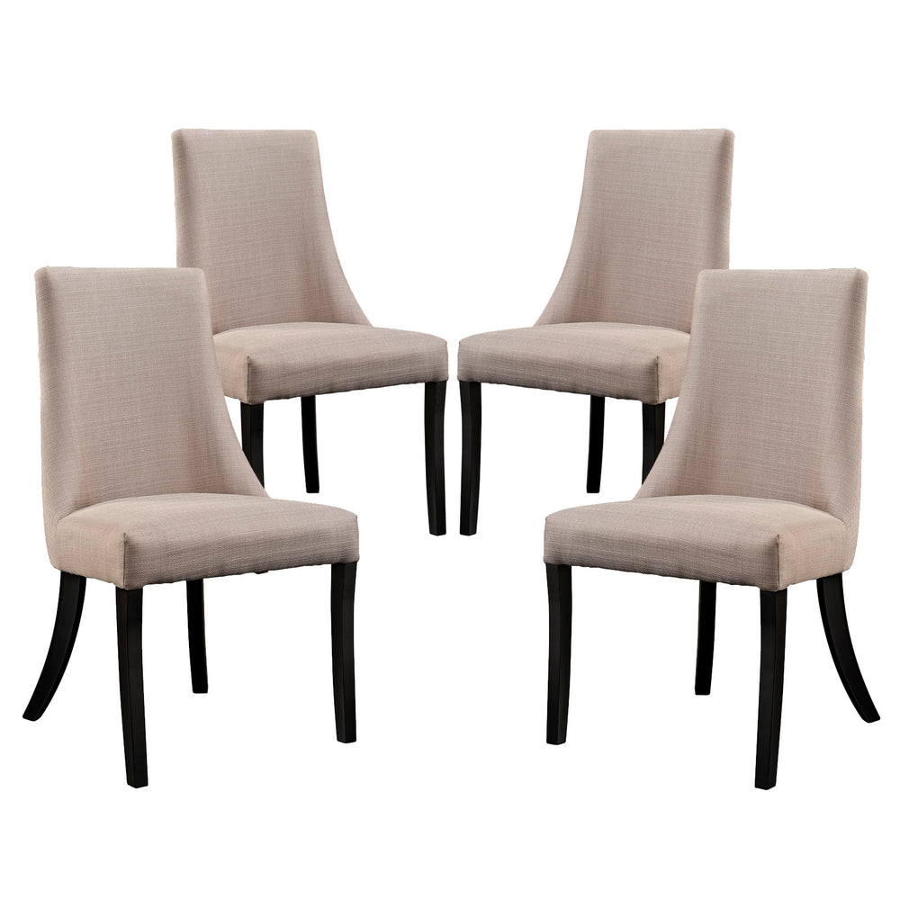 Reverie Dining Side Chair Set of 4 Beige EEI-1677-BEI