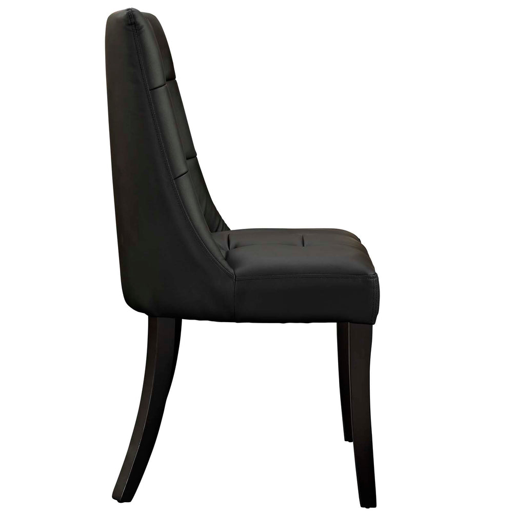 Noblesse Dining Chair Vinyl Set of 4 Black EEI-1678-BLK