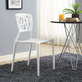 Astro Dining Side Chair White EEI-1706-WHI