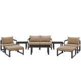 Fortuna 9 Piece Outdoor Patio Sectional Sofa Set