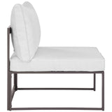 Fortuna 8 Piece Outdoor Patio Sectional Sofa Set Brown White EEI-1728-BRN-WHI-SET