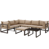 Fortuna 8 Piece Outdoor Patio Sectional Sofa Set