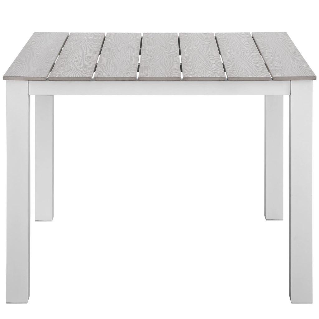 Junction 5 Piece Outdoor Patio Dining Set Gray White EEI-1744-GRY-WHI-SET