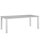 Junction 7 Piece Outdoor Patio Dining Set Gray White EEI-1750-GRY-WHI-SET