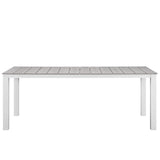 Junction 7 Piece Outdoor Patio Dining Set Gray White EEI-1750-GRY-WHI-SET