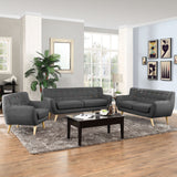 Remark 3 Piece Living Room Set Gray EEI-1782-GRY-SET