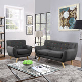Remark 2 Piece Living Room Set Gray EEI-1783-GRY-SET