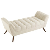 Response Medium Upholstered Fabric Bench Beige EEI-1789-BEI