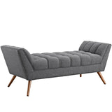 Response Medium Upholstered Fabric Bench Gray EEI-1789-DOR