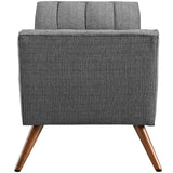 Response Medium Upholstered Fabric Bench Gray EEI-1789-DOR