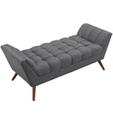 Response Medium Upholstered Fabric Bench Gray EEI-1789-DOR