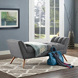 Response Medium Upholstered Fabric Bench Gray EEI-1789-DOR