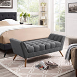 Response Medium Upholstered Fabric Bench Gray EEI-1789-DOR