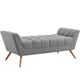 Response Medium Upholstered Fabric Bench Expectation Gray EEI-1789-GRY