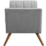 Response Medium Upholstered Fabric Bench Expectation Gray EEI-1789-GRY